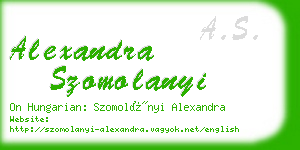 alexandra szomolanyi business card